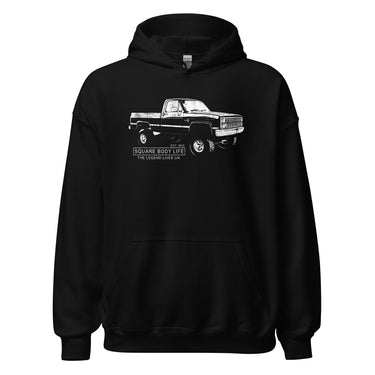 K10 Square Body Hoodie in black